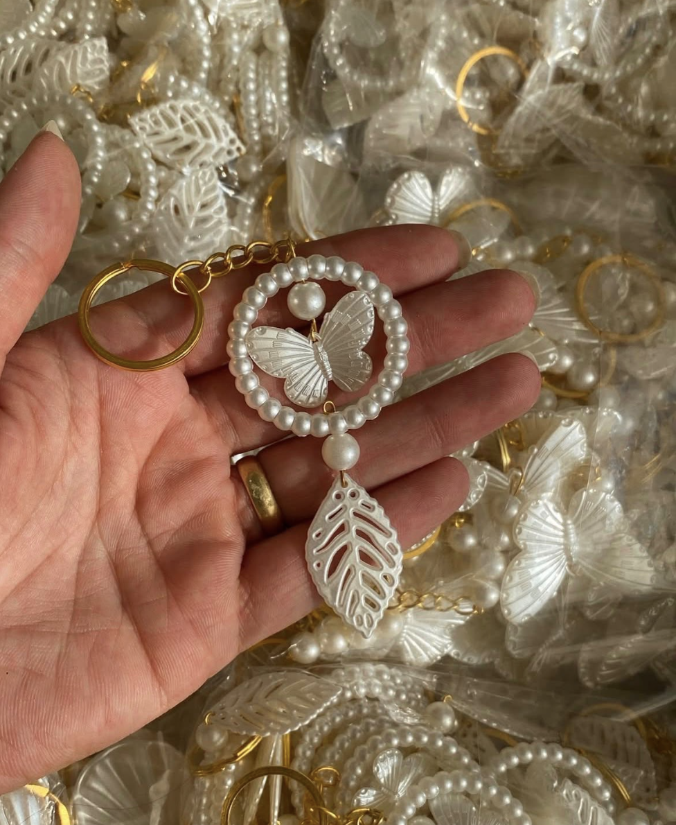 Kelebek Model İncili Anahtarlık